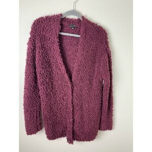 RX Women's Oversized Cable Knit Cardigan Sweater Red Super Soft Sz Medium M